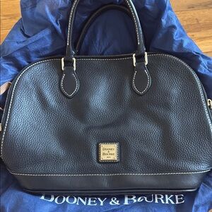 Dooney & Bourke Black Satchel with Gold Hardware